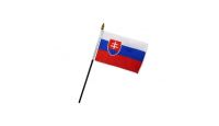 Slovakia 4x6in Stick Flag
