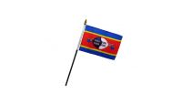 Swaziland 4x6in Stick Flag