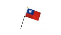 Taiwan 4x6in Stick Flag