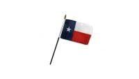 Texas Stick Flag 4in by 6in on 10in Black Plastic Stick