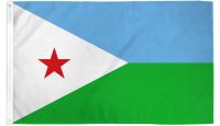 Djibouti Printed Polyester Flag 2ft by 3ft