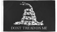 Don't Tread On Me Black Gadsden Printed Polyester DuraFlag 3ft by 5ft