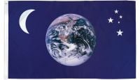 Earth Moon and Stars Printed Polyester Flag 3ft by 5ft
