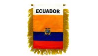 Ecuador Rearview Mirror Mini Banner 4in by 6in