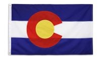 Embroidered Polyester Colorado Flag 3ft by 5ft.