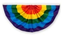 Rainbow Embroidered Bunting Flag 3x1.5ft