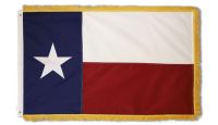 Embroidered Polyester Fringed Texas Flag 3ft by 5ft .