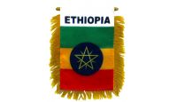 Ethiopia Rearview Mirror Mini Banner 4in by 6in
