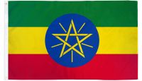Ethiopia Star  Printed Polyester Flag 3ft by 5ft