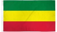 Ethiopia Plain Printed Polyester Flag 2ft by 3ft