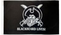 Black Beard Lives Pirate Printed Polyester Flag 3ft by 5ft