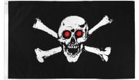 Red Eyes Pirate Printed Polyester Flag 3ft by 5ft