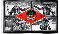 Pirate Captains Printed Polyester Flag 3ft by 5ft