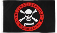 Pirate Republic Red Printed Polyester Flag 3ft by 5ft