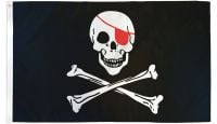 Pirate Red Eye Patch Printed Polyester Flag 3ft by 5ft