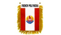 French Polynesian Rearview Mirror Mini Banner 4in by 6in