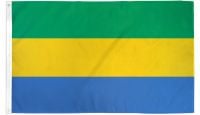 Gabon Printed Polyester Flag 3ft by 5ft