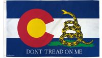 Don't Tread On Me Colorado Gadsden Printed Polyester Flag 3ft by 5ft