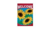Welcome Sunflowers Garden Printed Polyester Garden Flag 28in by 40in