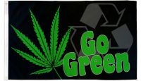 Go Green Printed Polyester Flag 3ft by 5ft