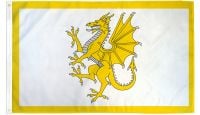 Golden Dragon Welsh  Printed Polyester Flag 3ft by 5ft