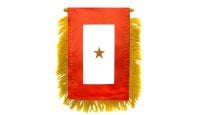 Gold Star Service Rearview Mirror Mini Banner 4in by 6in