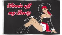 Hands Off My Booty Printed Polyester Flag 3ft by 5ft