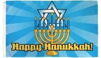 Happy Hanukkah Printed Polyester Flag 3ft by 5ft