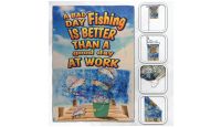 H&G Studios Fishing is Better Than Work  Printed Polyester Flag 12in by 18in