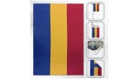 H&G Studios Pansexual  Printed Polyester Flag 12in by 18in with close ups of material and on pole