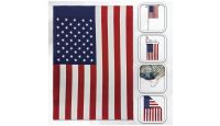 H&G Studios USA  Printed Polyester Flag 12in by 18in with close ups of material and on pole