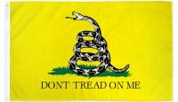 Don't Tread On Me Gadsden Yellow Printed Polyester Flag 3ft by 5ft