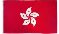 Hong Kong Printed Polyester Flag 2ft by 3ft