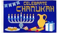 Celebrate Chanukah Printed Polyester Flag 3ft by 5ft