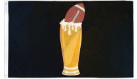 Football & Beer Printed Polyester Flag 3ft by 5ft