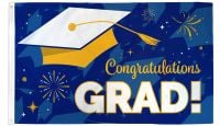 Congratulations Graduation Printed Polyester Flag 3ft by 5ft