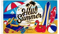 Hello Summer Printed Polyester Flag 3ft by 5ft