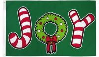 Joy Candy Cane Printed Polyester Flag 3ft by 5ft