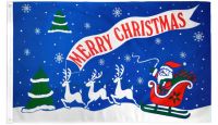 Merry Christmas Printed Polyester Flag 3ft by 5ft