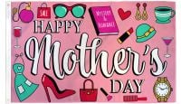 Happy Mother's Day Pink Printed Polyester Flag 3ft by 5ft