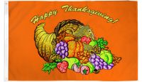 Happy Thanksgiving Printed Polyester Flag 3ft by 5ft