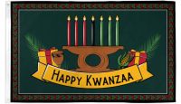 Happy Kwanzaa Printed Polyester Flag 3ft by 5ft