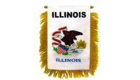 illinois Rearview Mirror Mini Banner 4in by 6in