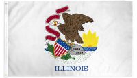 Illinois Printed Polyester Flag 3ft by 5ft