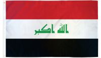 Iraq Printed Polyester Flag 2ft by 3ft