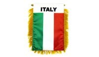 Italy Rearview Mirror Mini Banner 4in by 6in