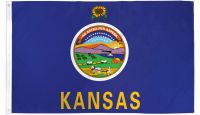 Kansas Printed Polyester Flag 3ft by 5ft
