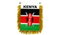 Kenya Rearview Mirror Mini Banner 4in by 6in