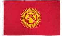 Kyrgyzstan  Printed Polyester Flag 3ft by 5ft