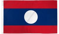 Laos Printed Polyester Flag 2ft by 3ft
